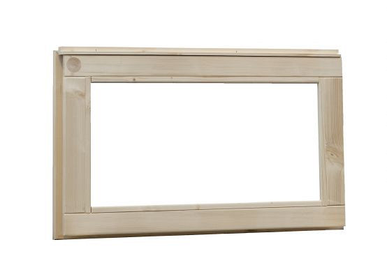 Douglas vast raam met melkglas, 72x40 cm, groen geïmpregneerd