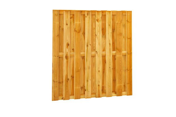 Grenen geschaafd plankenscherm 18-planks 15 mm, 179x179 cm, recht, groen geïmpregneerd